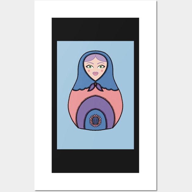 Pretty Russian Doll Wall Art by Slepowronski